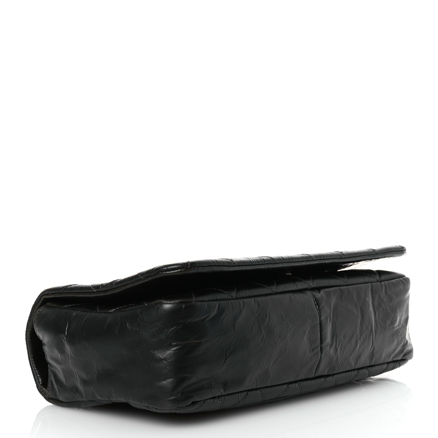 Chanel Glazed Calfskin Quilted CC Single Flap Black 4 of 14