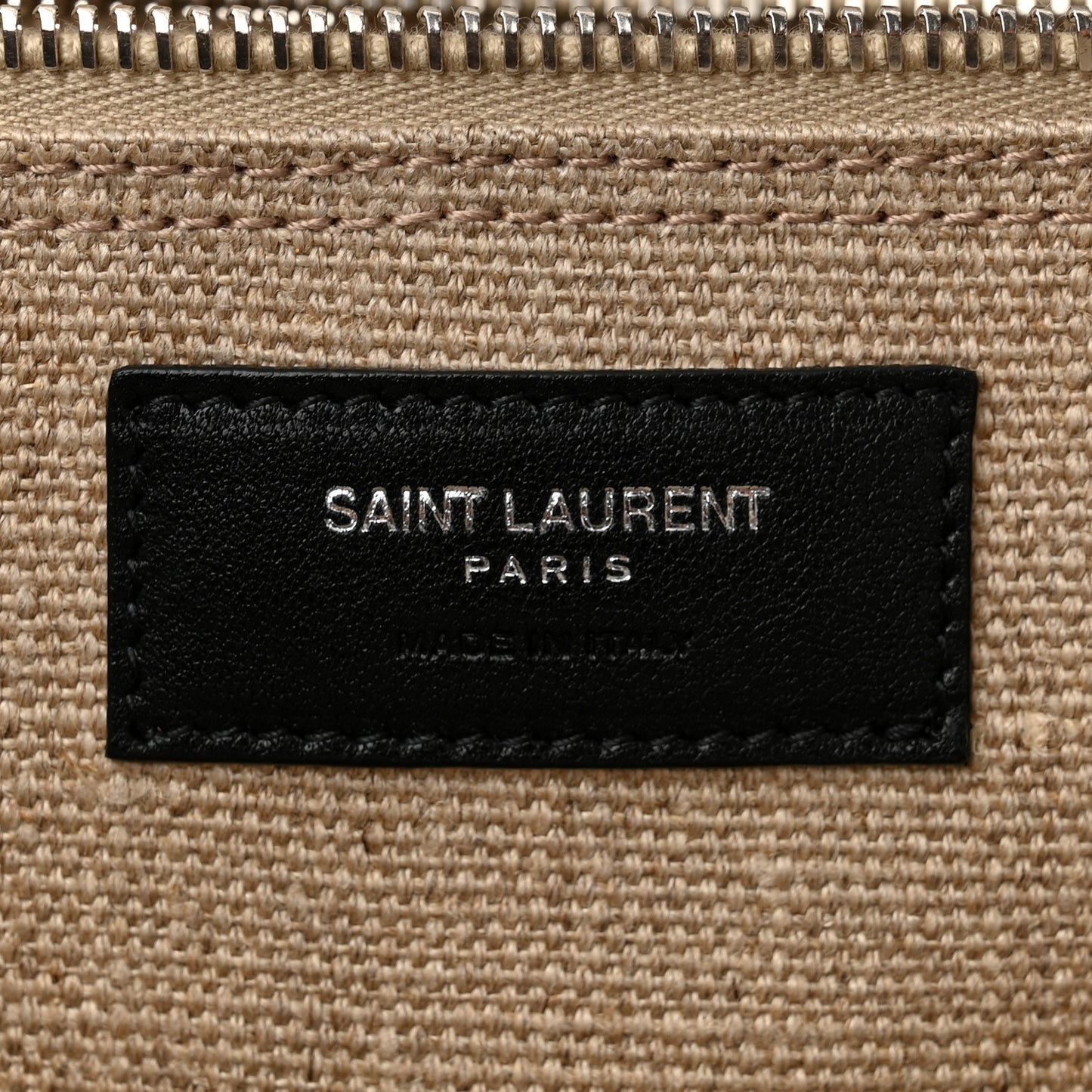 Linen Calfskin Rive Gauche Tote Optic White
