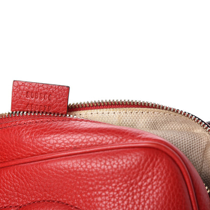Gucci Pebbled Calfskin Small Soho Disco Bag Tabasco Red 9 of 11