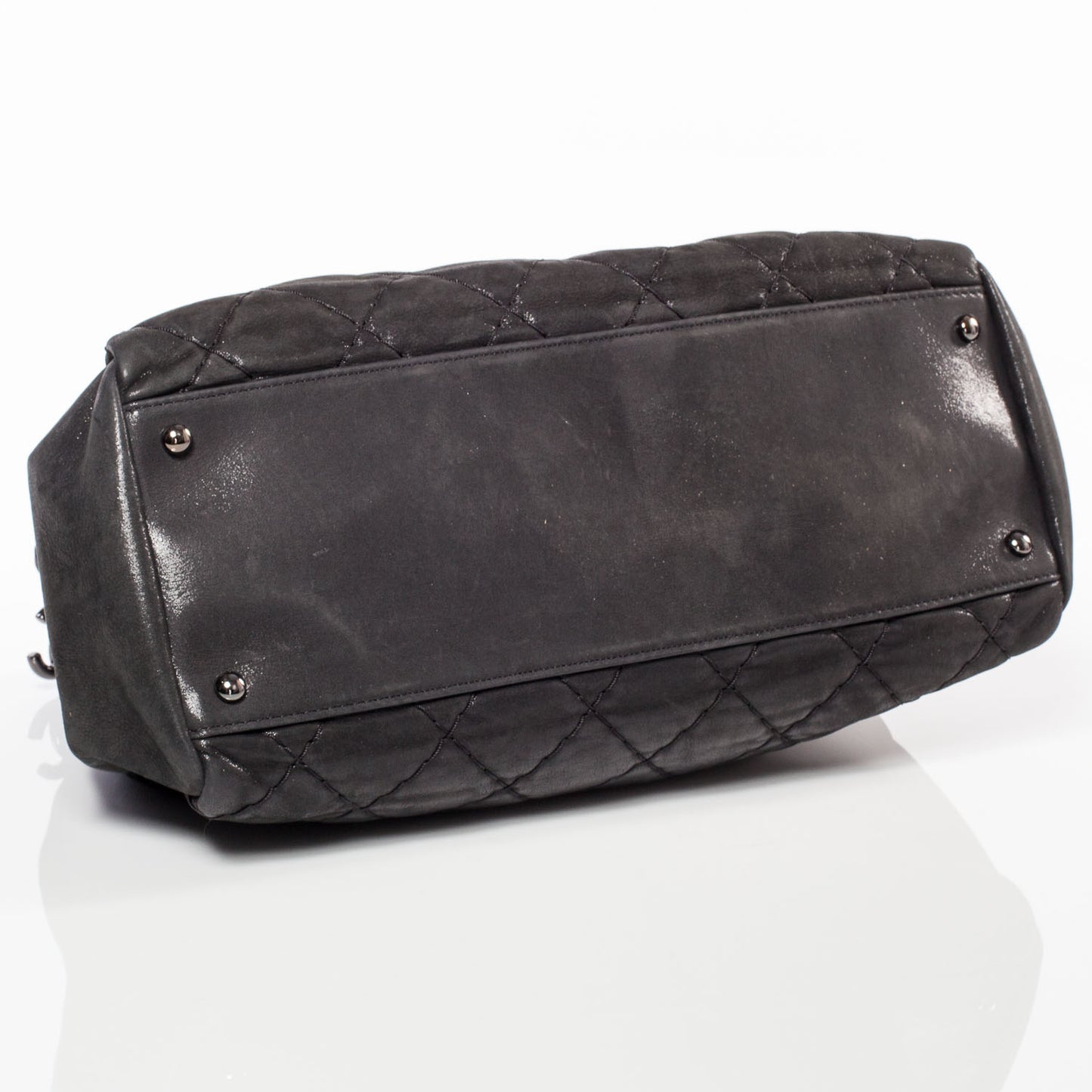 Iridescent Calfskin Large Just Mademoiselle Black