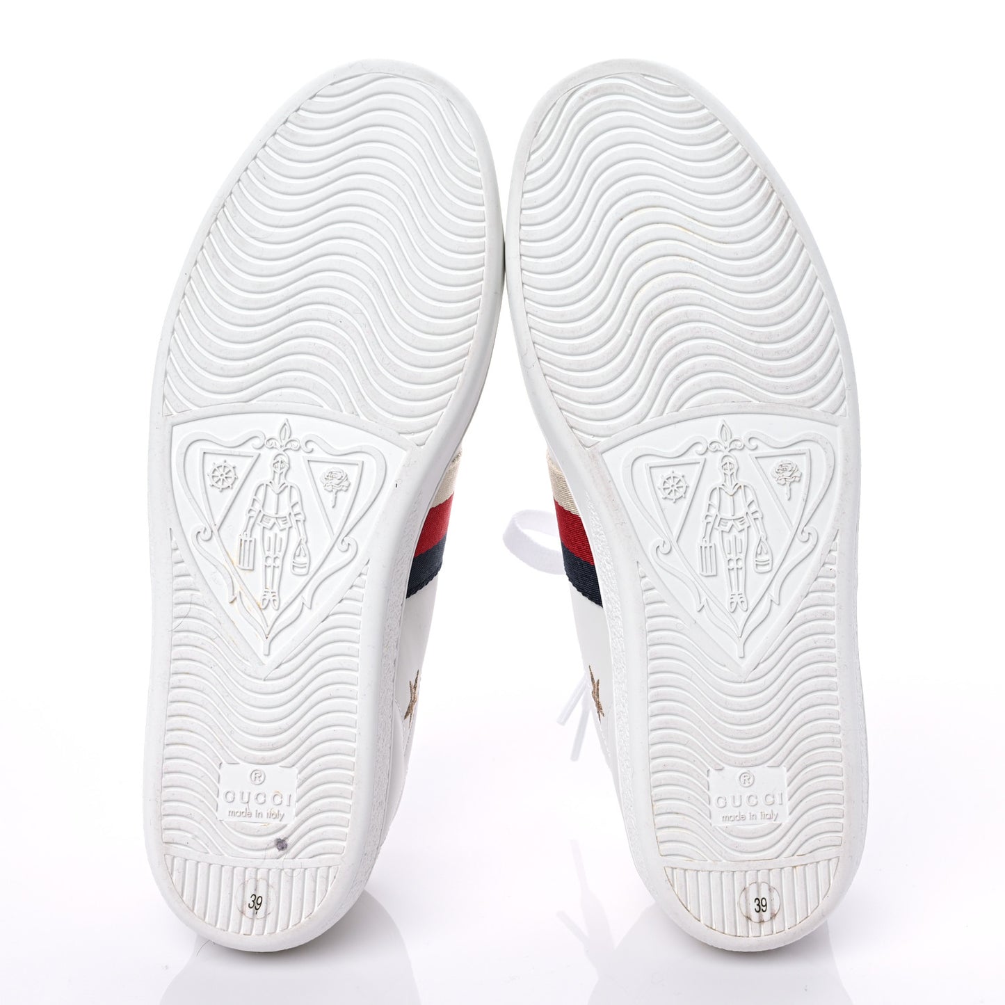 Calfskin Bee Star Embroidered Sylvie Web Ace Sneakers 39 White