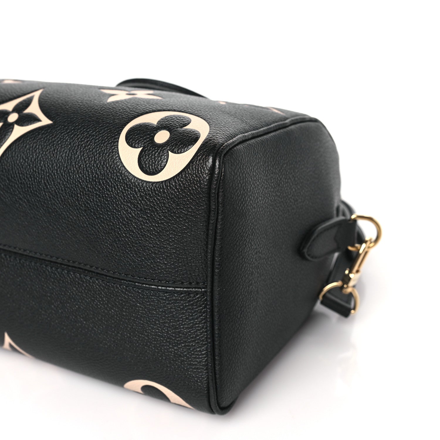 Louis Vuitton Empreinte Monogram Giant Speedy Bandouliere 25 Black Beige 8 of 8