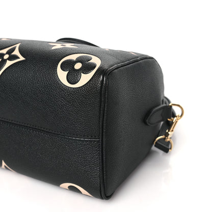 Louis Vuitton Empreinte Monogram Giant Speedy Bandouliere 25 Black Beige 8 of 8