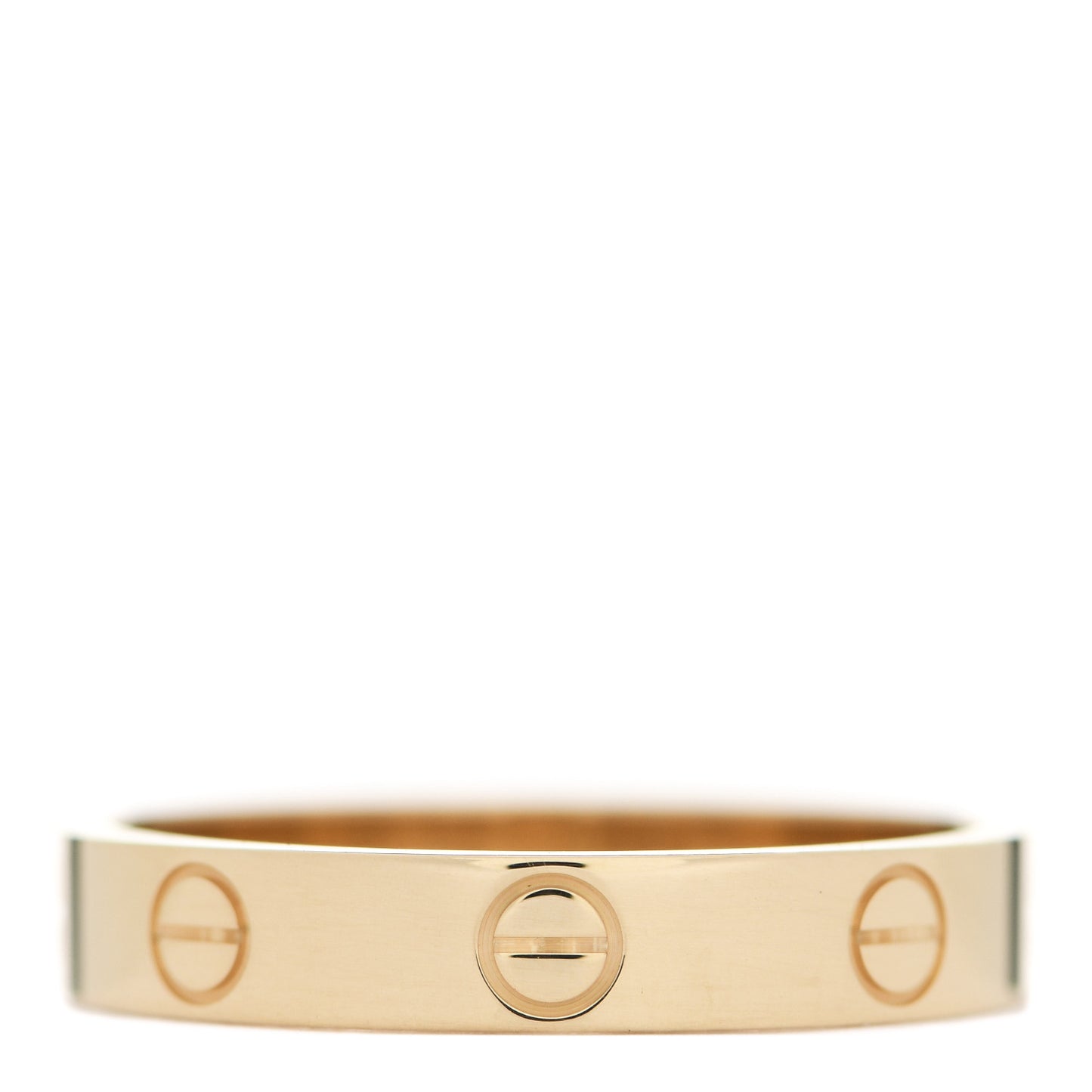 18K Yellow Gold 3.5mm LOVE Wedding Band Ring 56 7.5