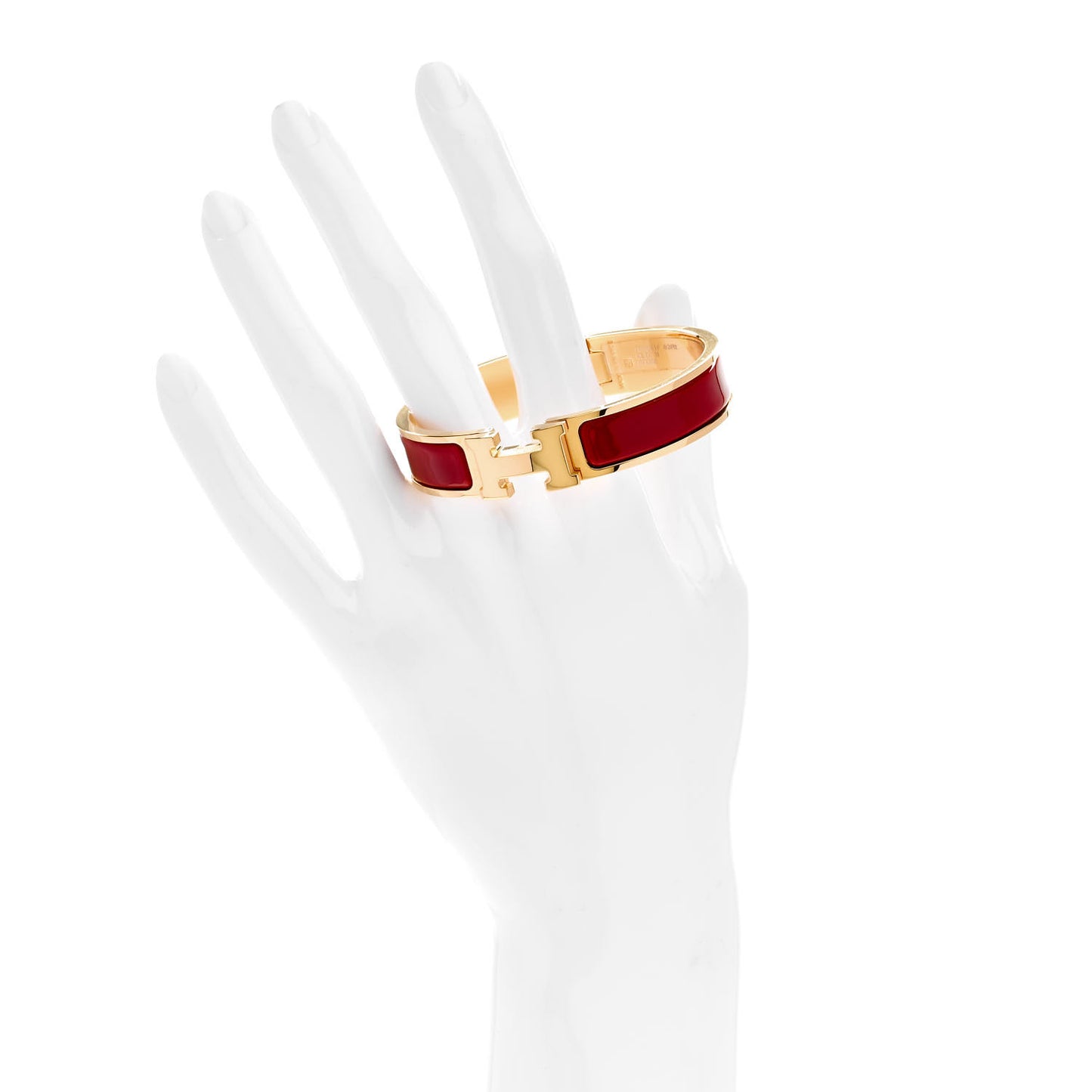 Enamel Narrow Clic Clac H Bracelet PM Rouge