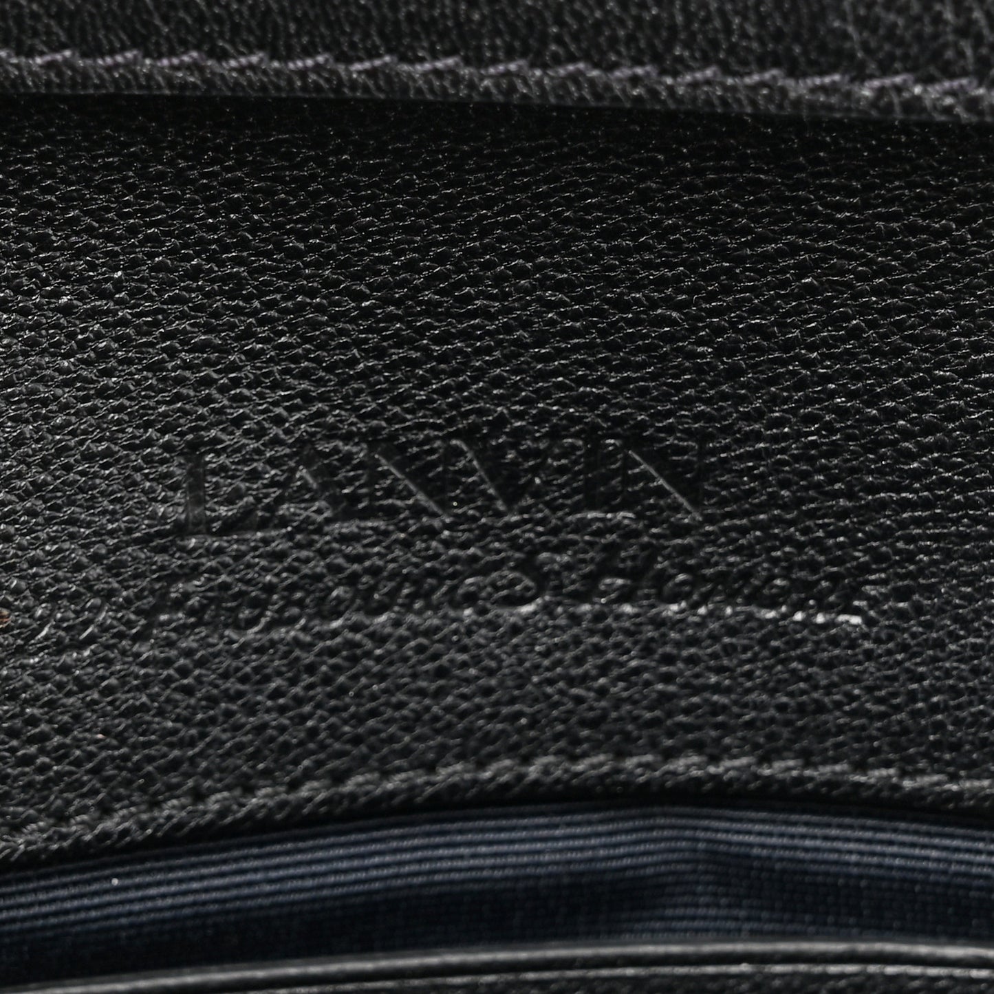 Calfskin 22 Logo Plaque Top Handle Bag Black