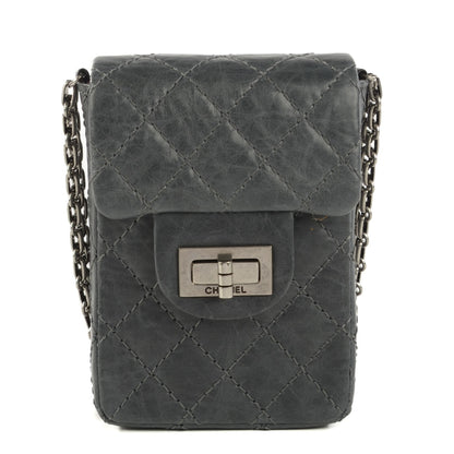 Chanel Calfskin Quilted 2.55 Reissue Phone Case Dark Grey 1 of 9