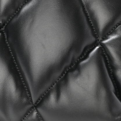 Balenciaga Nappa Calfskin Quilted Touch B Puffy Clutch Black 17 of 18