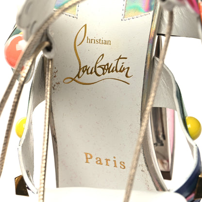 Christian Louboutin Calfskin Papagaya Levita Sandals 38 Multicolor 7 of 8