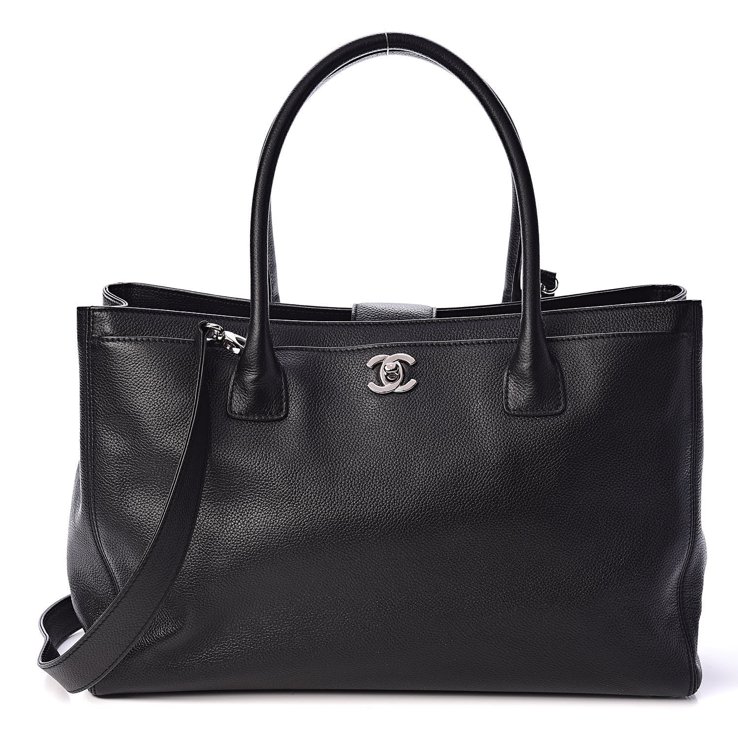 Chanel Calfskin Cerf Executive Shopper Tote Black 1 of 11