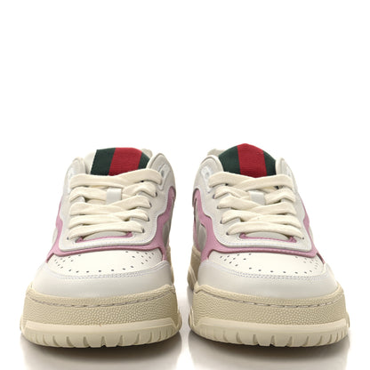 Gucci Calfskin Womens Re-Web Sneakers 36.5 White Pink 3 of 10