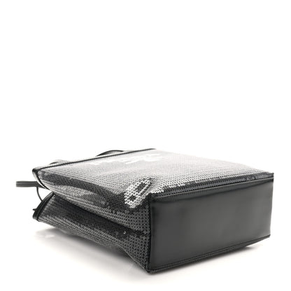 Prada Sequin Rete Paillettes Small Tote Bag Black 5 of 9