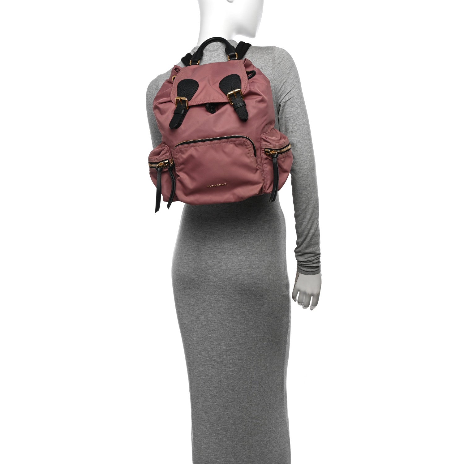 Burberry Nylon Medium Rucksack Backpack Mauve Pink 2 of 10