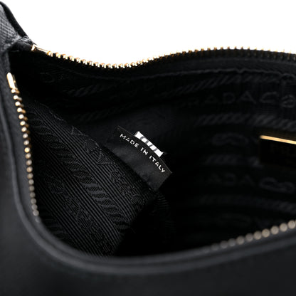 Prada Saffiano Lux Re-Edition 2005 Shoulder Bag Black 7 of 13