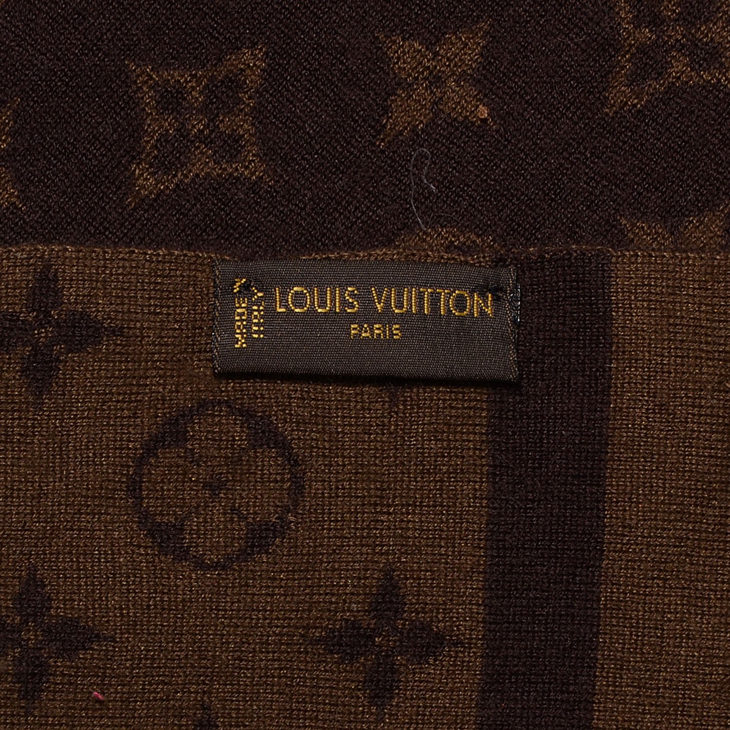 Louis Vuitton Cashmere Silk Monogram Scarf 4 of 5