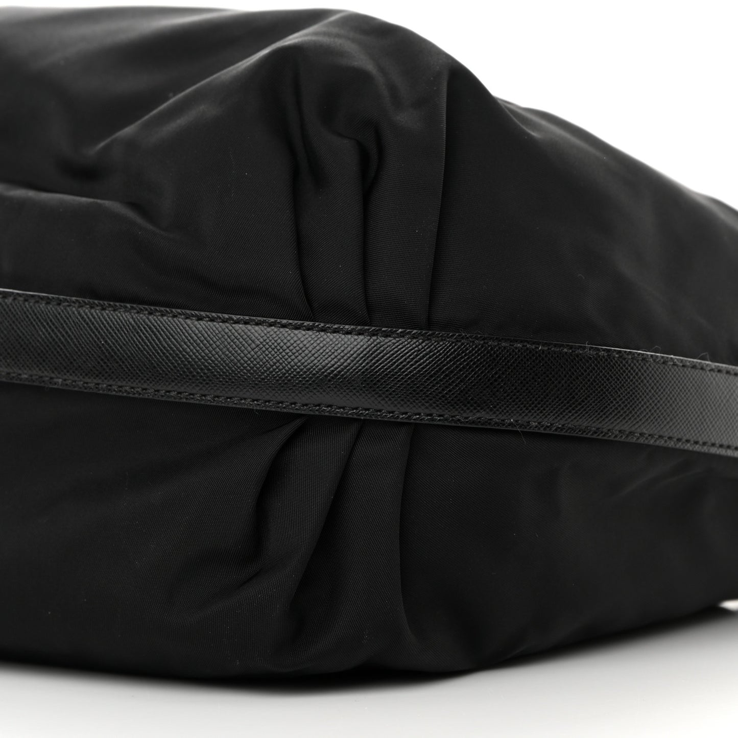 Tessuto Nylon Saffiano Sacca Shoulder Bag Black