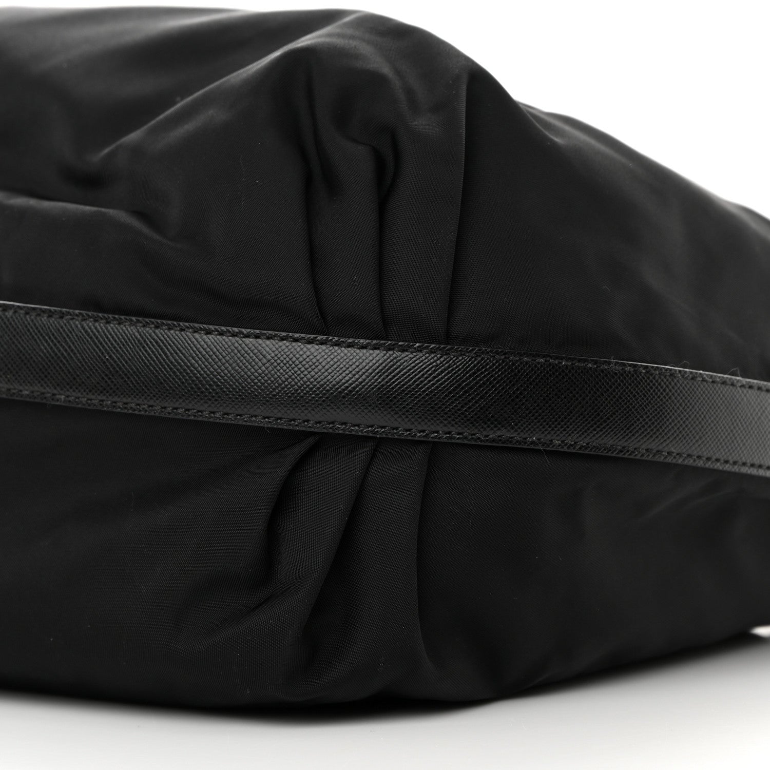 Prada Tessuto Nylon Saffiano Sacca Shoulder Bag Black 10 of 11