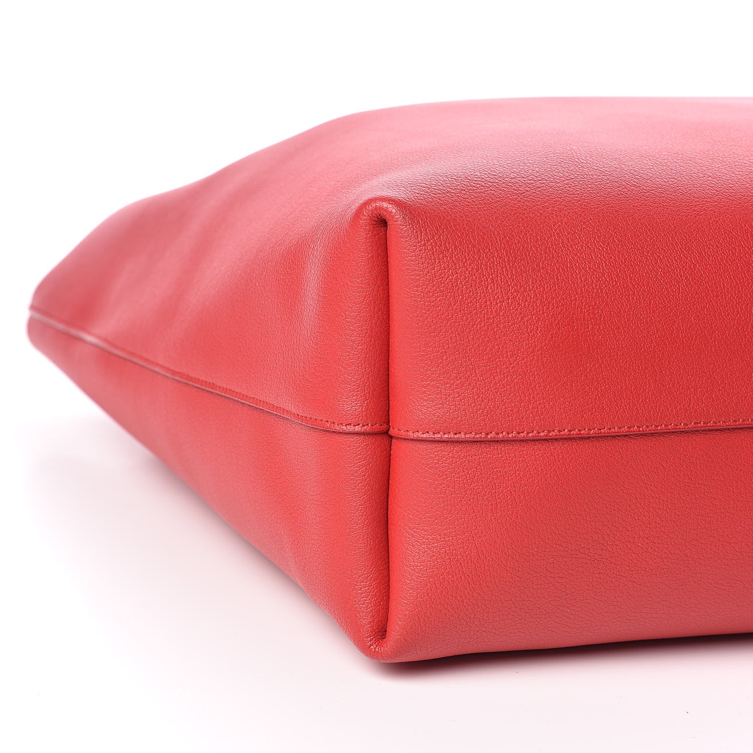 Saint Laurent Calfskin Large Shopping Tote Red 7 of 9