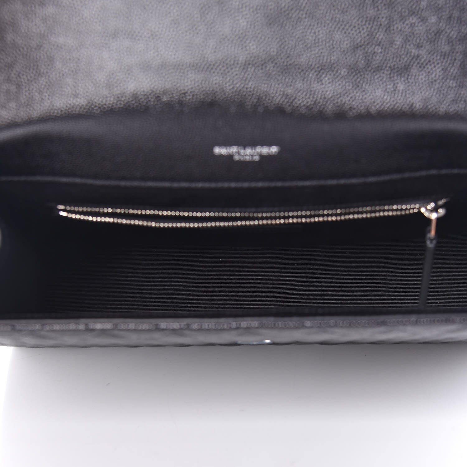 Saint Laurent Grain De Poudre Large Tri-Quilt Monogram Satchel Black 9 of 9
