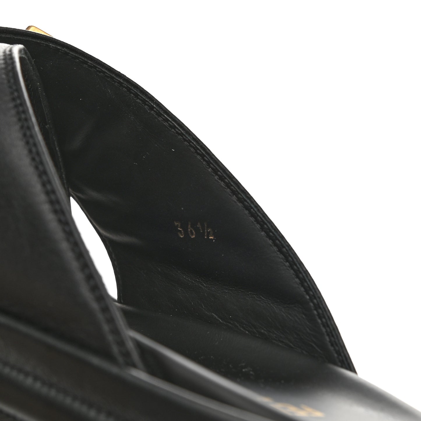 Vitello Womens Fendigraphy Slide Sandals 36.5 Black