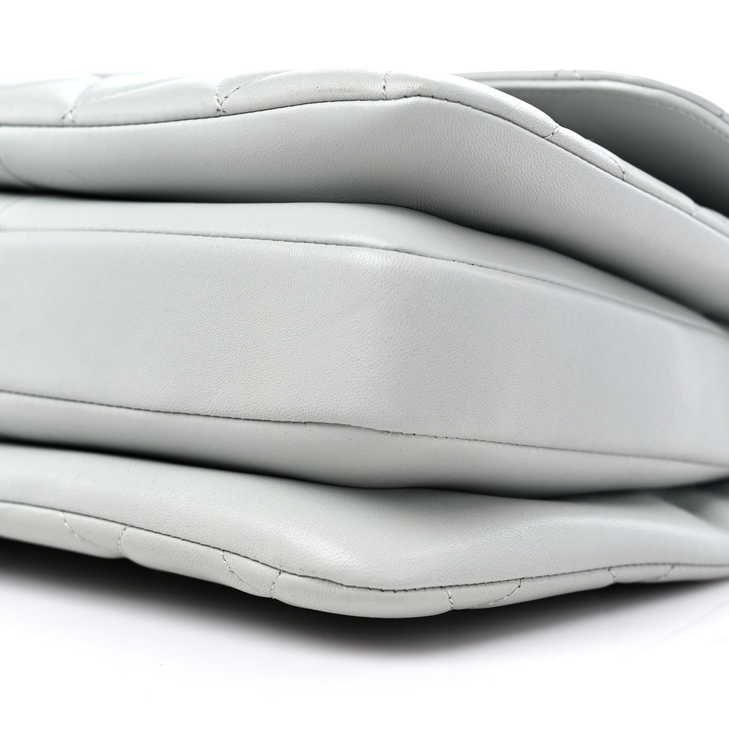 Lambskin Quilted Small Trendy CC Flap Dual Handle Bag Light Grey