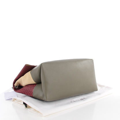 Celine Python Calfskin All Soft Shoulder Bag Burgundy 5 of 9