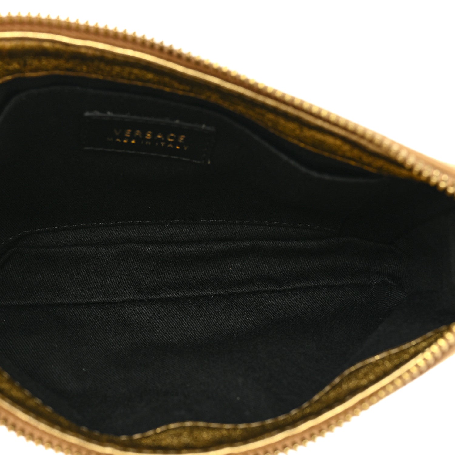 Versace Metallic Nappa Barocco Quilted Vanitas Chain Crossbody Bag Gold 5 of 9