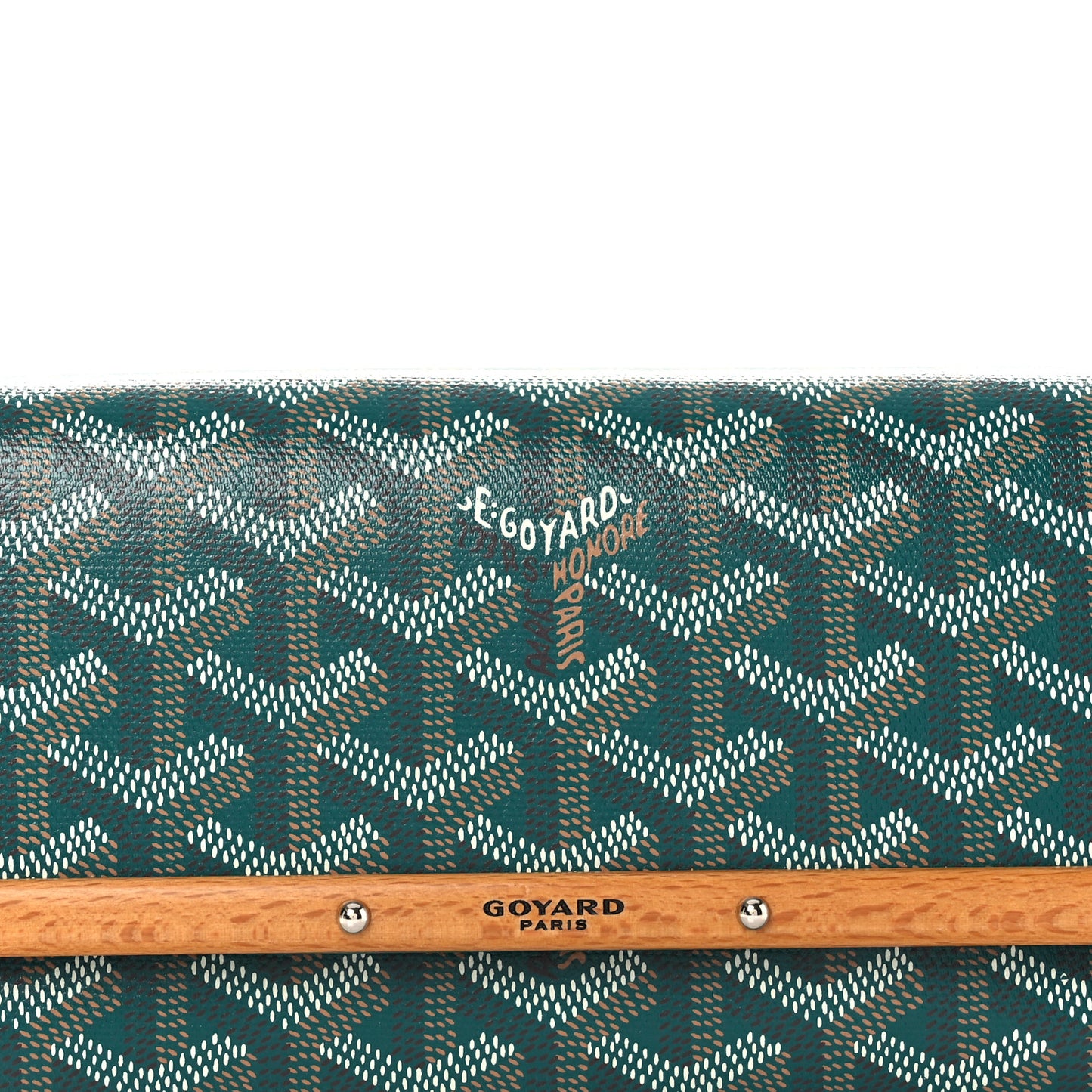 Goyardine Monte Carlo Bois Clutch Green