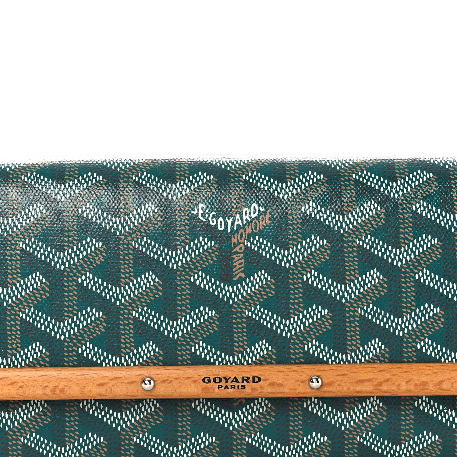 Goyard Goyardine Monte Carlo Bois Clutch Green 7 of 9