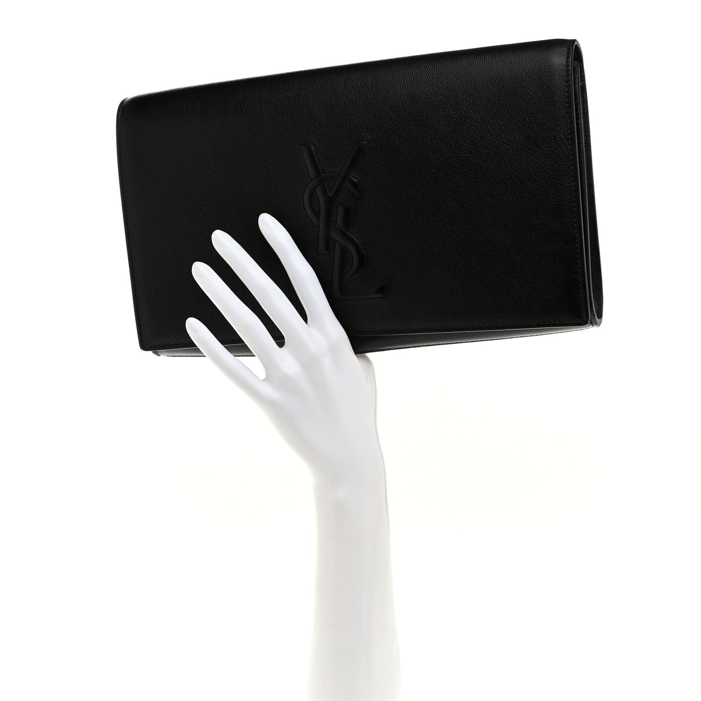 Goatskin Monogram Large Belle De Jour Clutch Black