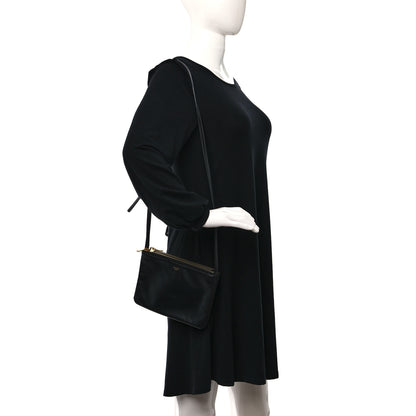 Celine Lambskin Small Trio Crossbody Bag Black 2 of 9