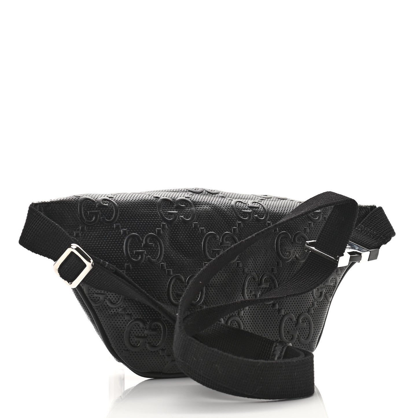 Calfskin GG Tennis Embossed Belt Bag Black