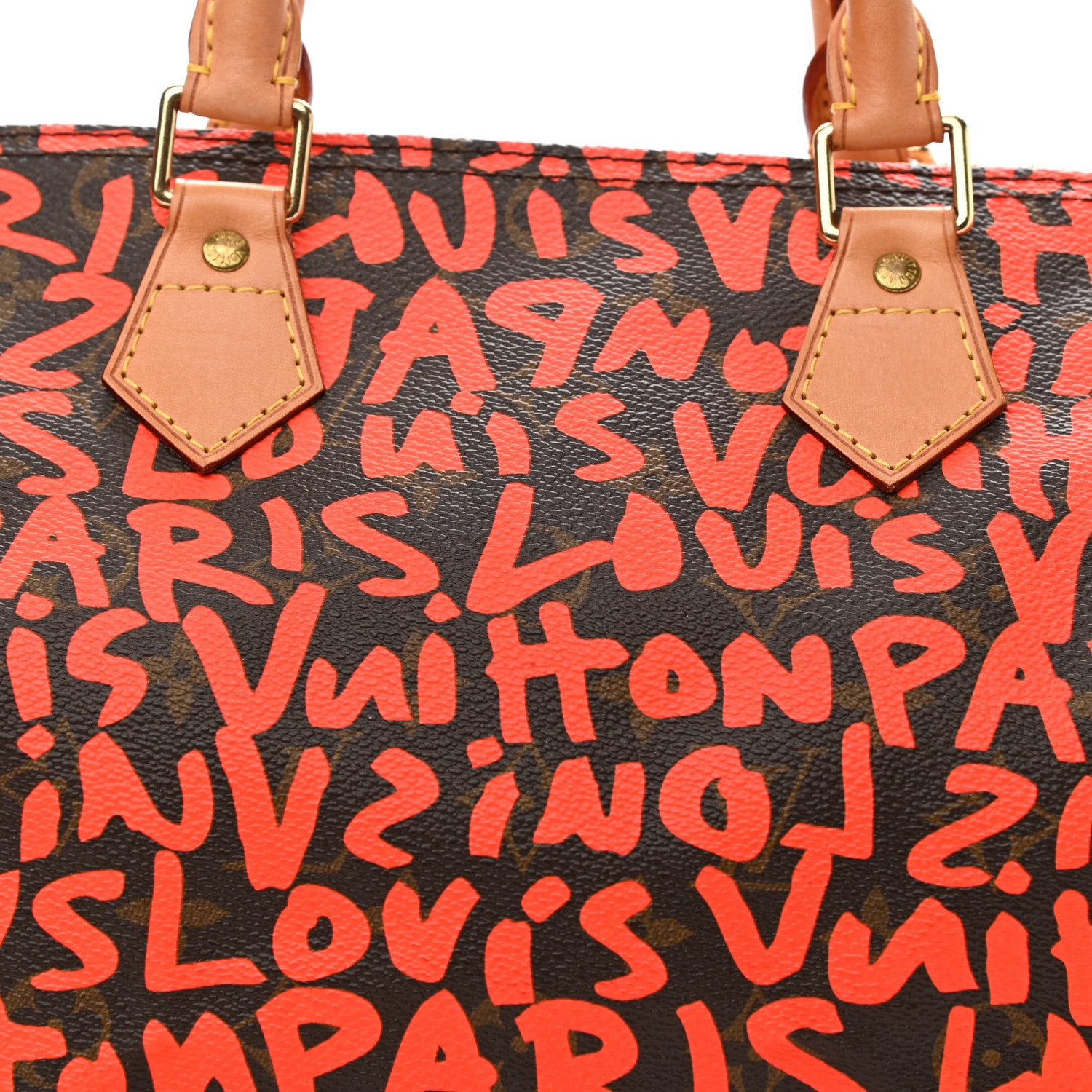 Louis Vuitton Monogram Graffiti Speedy 30 Orange 8 of 11