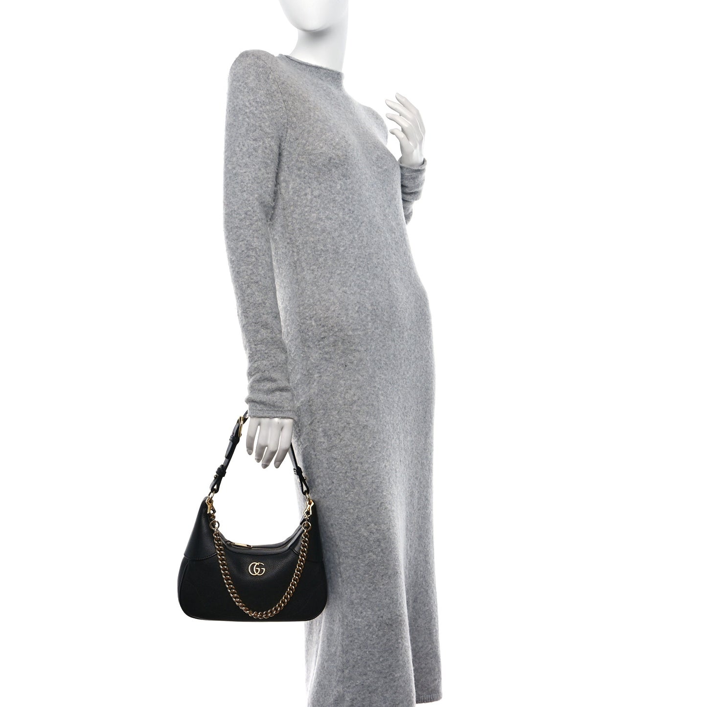 Goatskin Small Aphrodite Shoulder Bag Black