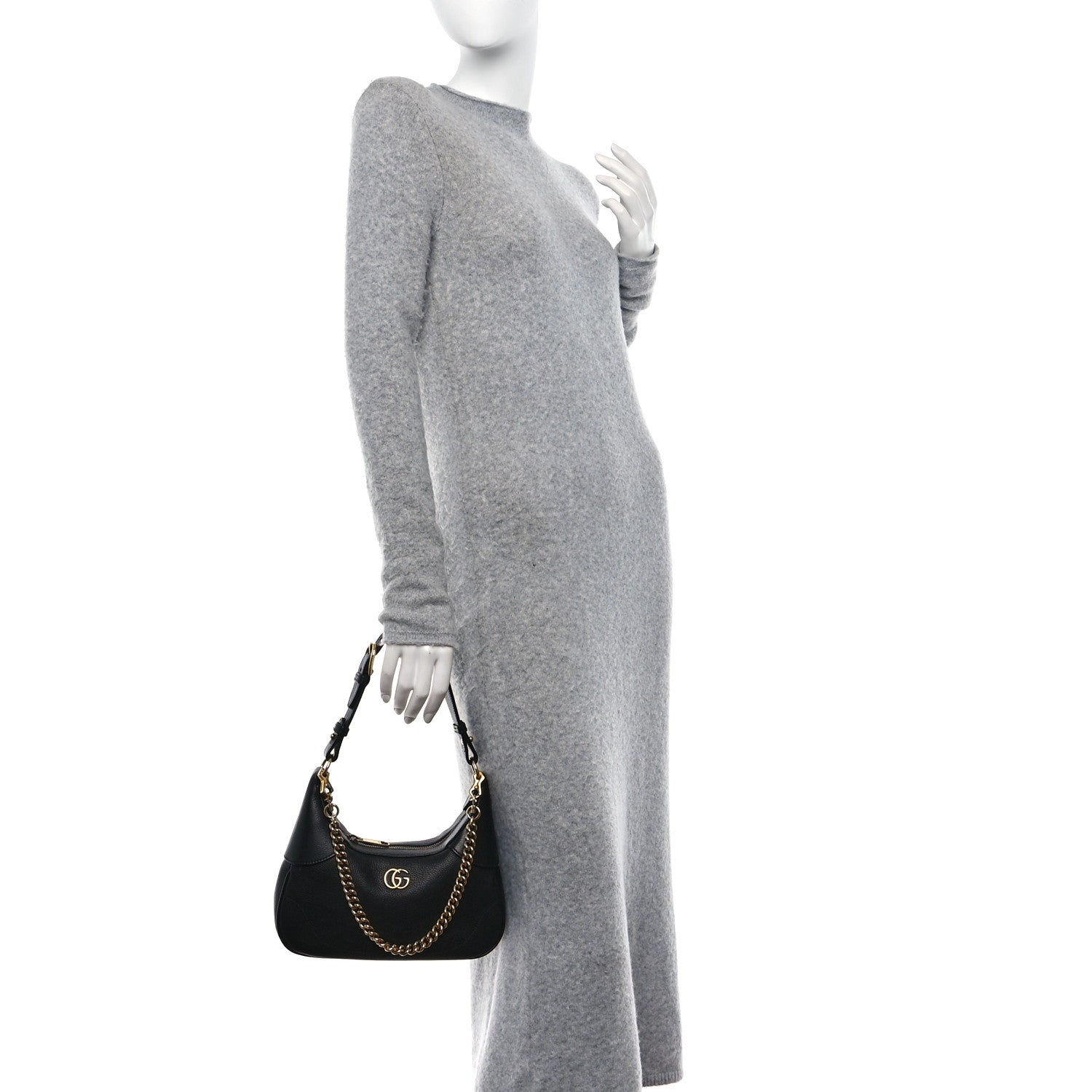 Gucci Goatskin Small Aphrodite Shoulder Bag Black 2 of 10