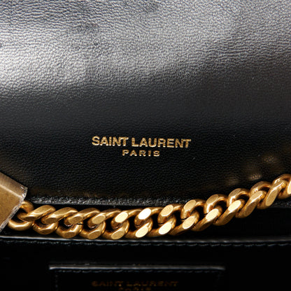 Saint Laurent Velvet Leopard Print Small Monogram Kate Satchel Manto Natural 6 of 11