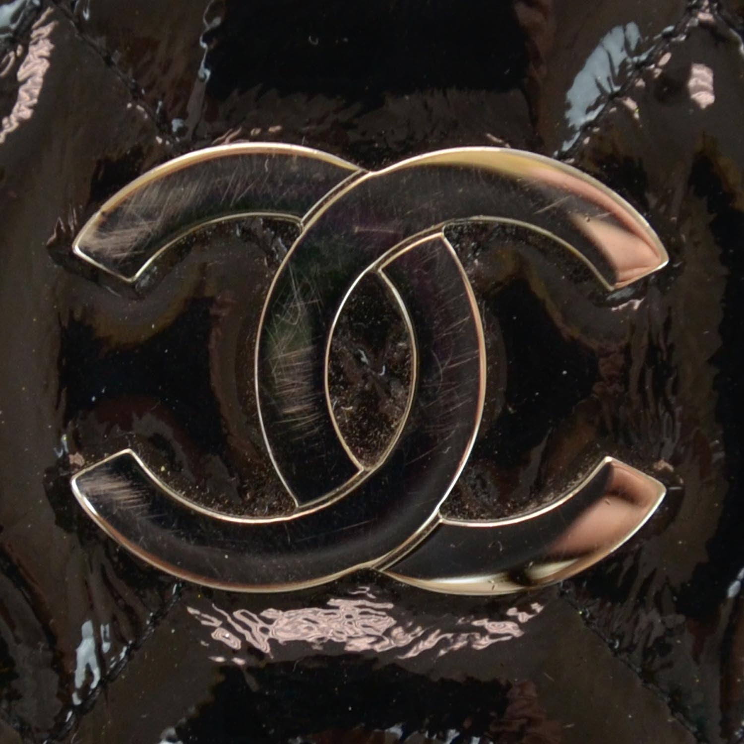 Chanel Patent Quilted Tote Black 5 of 8