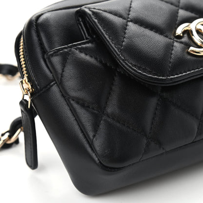 Chanel Lambskin Quilted Waist Bag Black 10 of 16