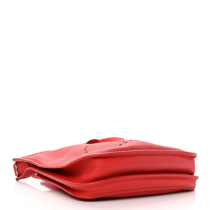 Hermes Taurillon Clemence Evelyne III PM Rouge Tomate 4 of 12