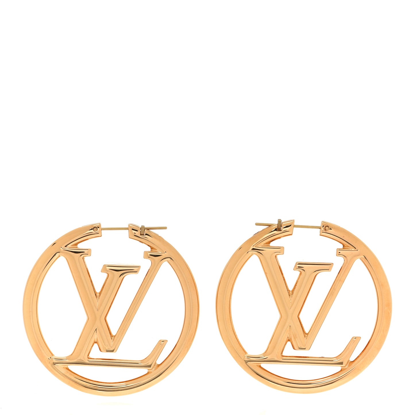 Metal Louise Hoop Earrings Gold