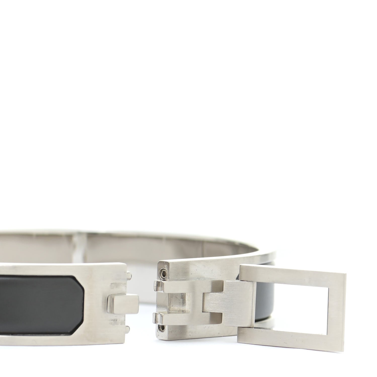 Hermes Matte Enamel Jet Bracelet GM Black 5 of 5