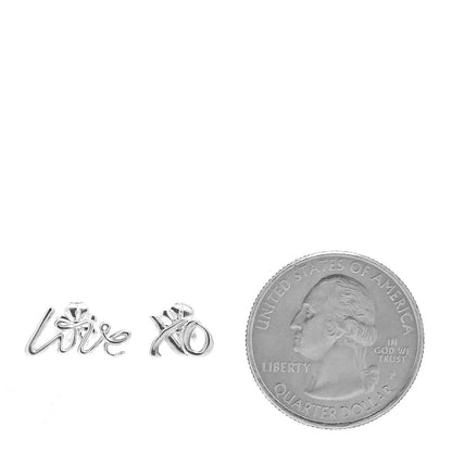 Tiffany Sterling Silver Paloma's Graffiti Love & Kisses Earrings 2 of 5