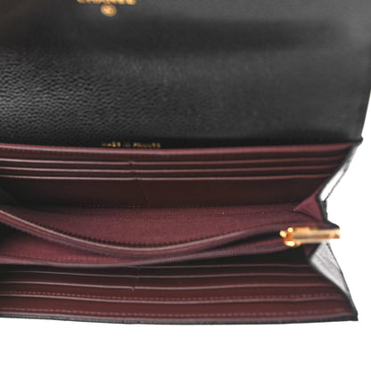 Chanel Caviar Quilted Large Gusset Flap Wallet Black 5 of 10
