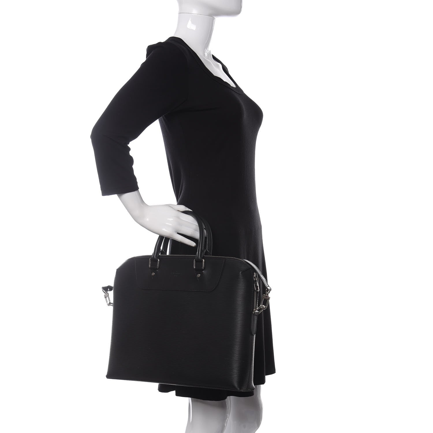 Louis Vuitton Epi Porte-Documents Jour Briefcase Black 2 of 11