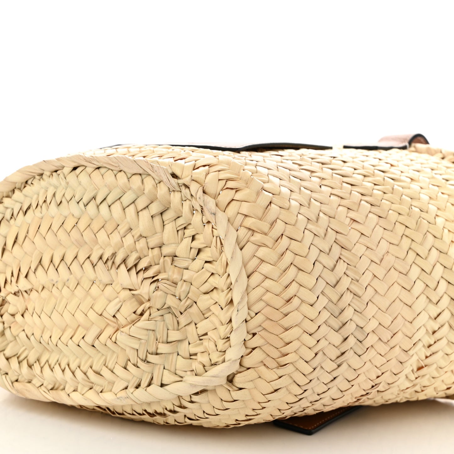 Raffia Basket Tote Bag Natural Tan