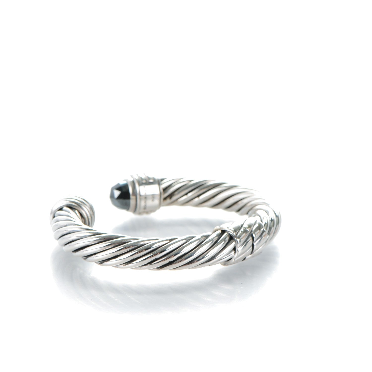 David Yurman Sterling Silver Hematine 10mm Cable Classics Bracelet 3 of 5