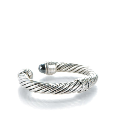 David Yurman Sterling Silver Hematine 10mm Cable Classics Bracelet 3 of 5
