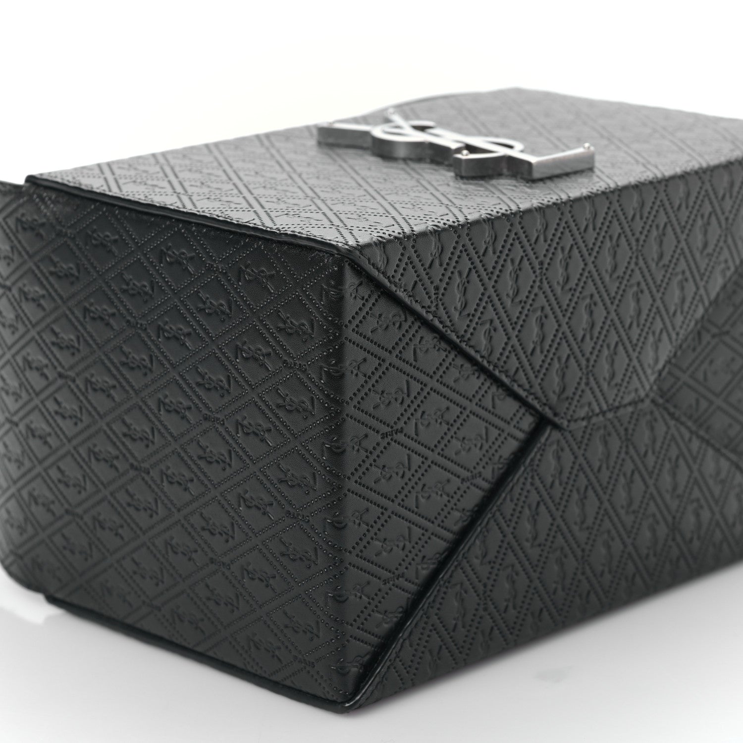 Saint Laurent Calfskin Monogram Take Away Box Black 7 of 8