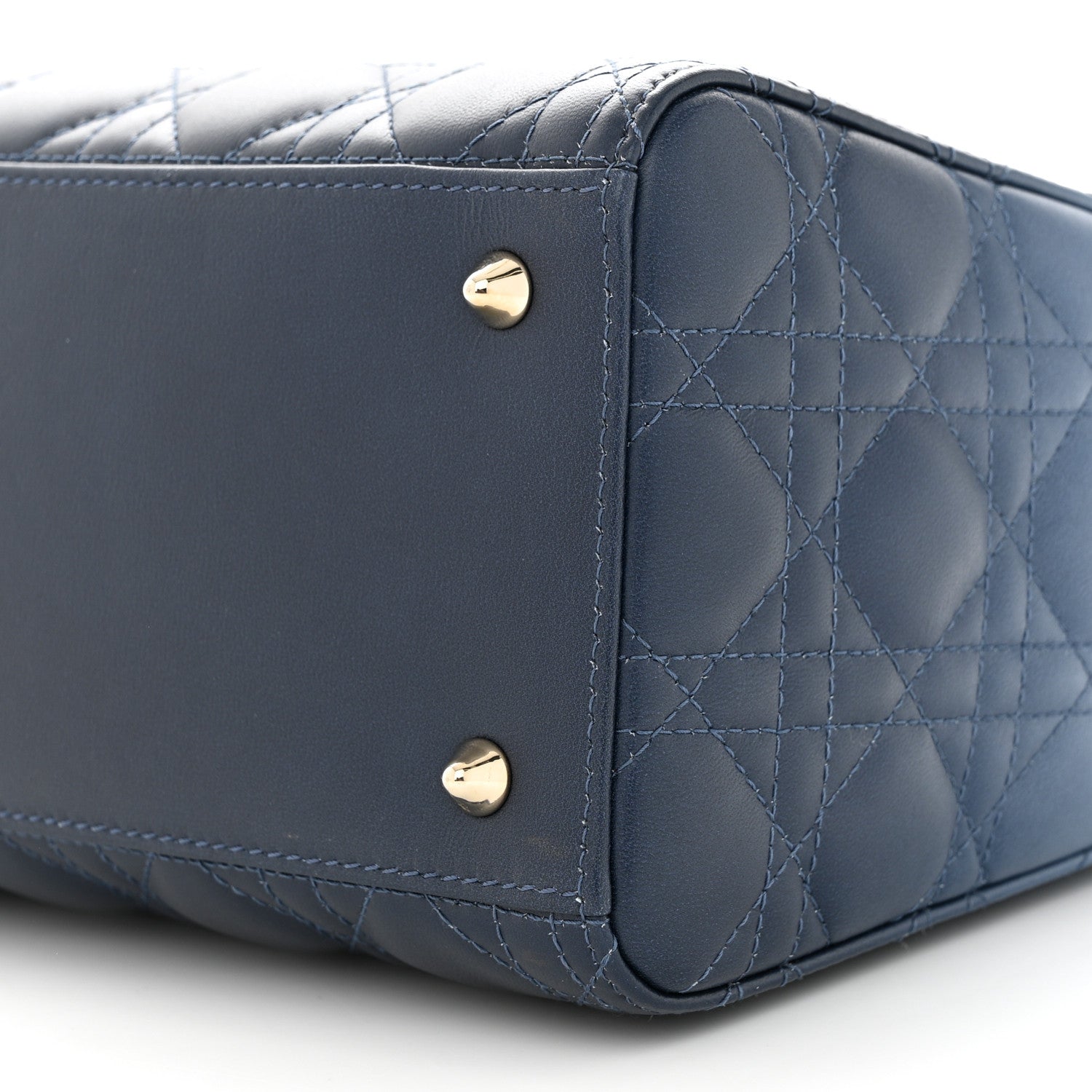 Christian Dior Lambskin Cannage Gradient Medium Lady Dior Blue 9 of 10