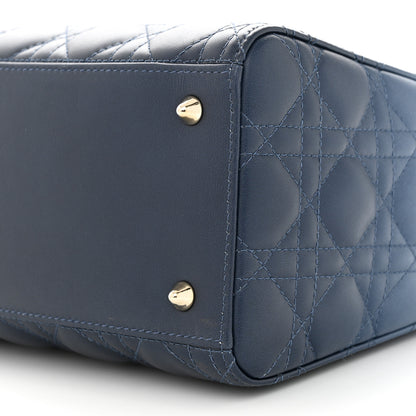 Christian Dior Lambskin Cannage Gradient Medium Lady Dior Blue 9 of 10